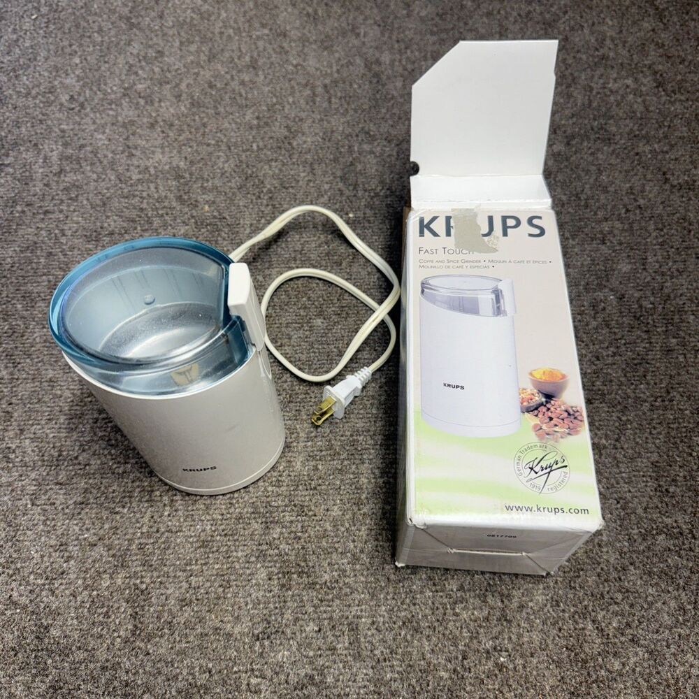 KRUPS F203 Electric Coffee and Spice Grinder in White - Tested
